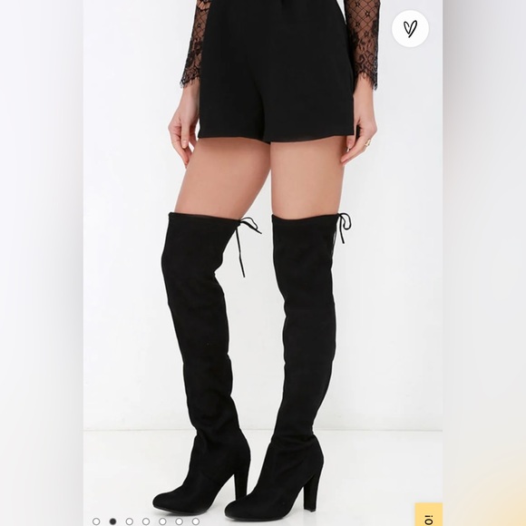 Steve Madden Gorgeous Black Suede Boot - Picture 2 of 6